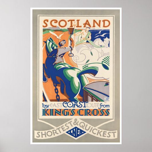 Schotland Kunst Reisposter Schotse Print (Voorkant)