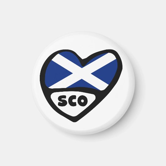 Schotland Landcode Vlag Hart, SCO Magneet (Voorkant)