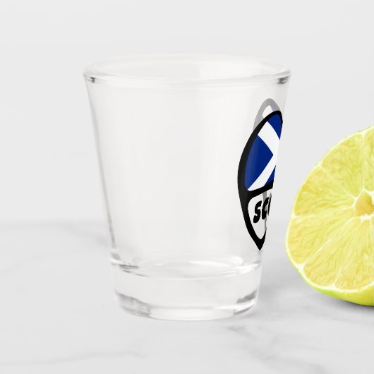 Schotland Landcode Vlag Hart, SCO Shot Glas (Links)