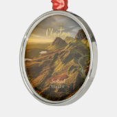 Schotland landschap Kerstmis Metalen Ornament (Links)