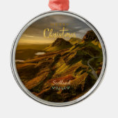 Schotland landschap Kerstmis Metalen Ornament (Voorkant)