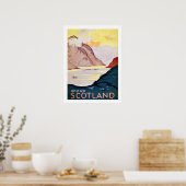 Schotland landschap, vintage reisposter poster (Keuken)