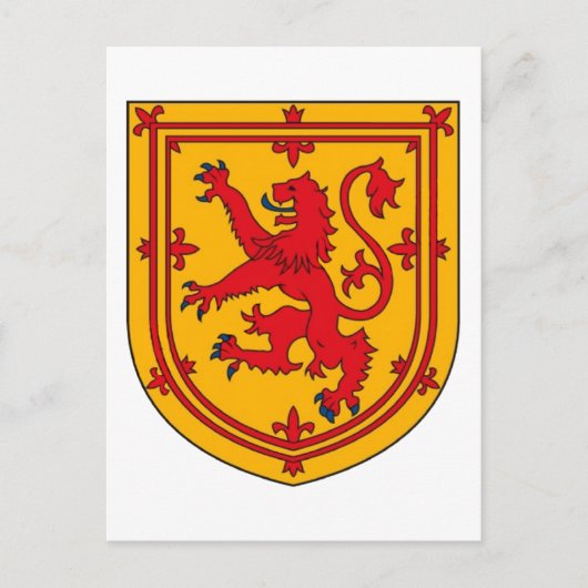 Schotland Leeuw Rampant Schild Briefkaart (Voorkant)