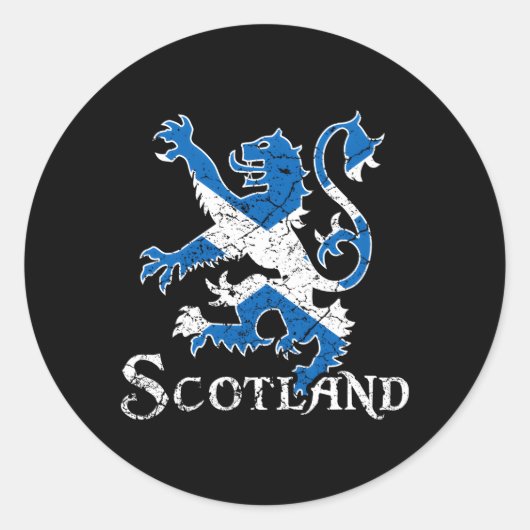 Schotland Lion Rampant Schotland Ronde Sticker (Voorkant)
