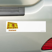 Schotland Lion Waving Flag met naam Bumpersticker (Op auto)