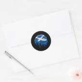 Schotland lippen trots root flag ronde sticker (Envelop)