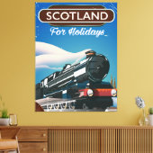 Schotland Locomotief reisposter Canvas Afdruk (Insitu (Woonkamer))