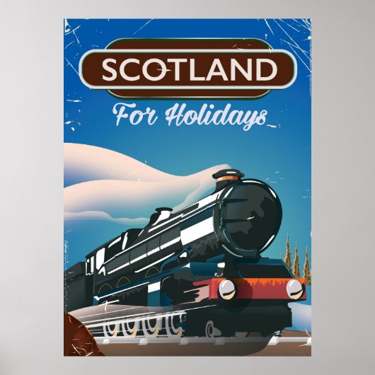 Schotland Locomotief reisposter Poster (Voorkant)