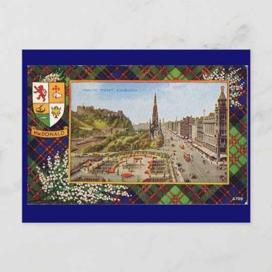  Schotland, MacDonald Tartan Briefkaart (Voorkant)