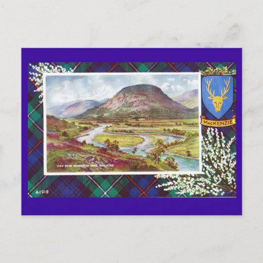 Schotland, Mackenzie tartan, Ballater Briefkaart (Voorkant)