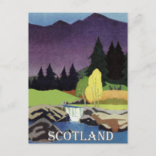 Schotland, Meer en Kleine Waterval Briefkaart