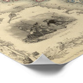 Schotland met binnenlandkaart van de Shetland Isla Poster (Hoek)