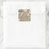 Schotland met binnenlandkaart van de Shetland Isla Vierkante Sticker (Tas)