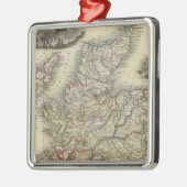 Schotland met binnenlandkaart van de Shetlandeilan Metalen Ornament (Links)