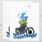 Schotland motorfiets kaart reis poser (Voorkant / Achterkant)