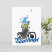 Schotland motorfiets kaart reis poser (Staand voorkant)