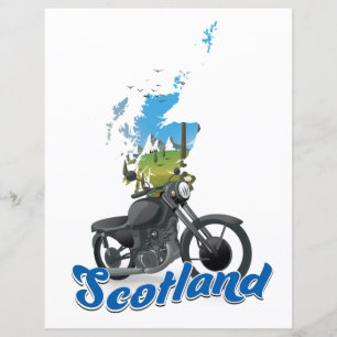 Schotland motorfiets kaart reis poser