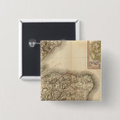 Schotland NE Vierkante Button 5,1 Cm (Voorkant /achterkant)