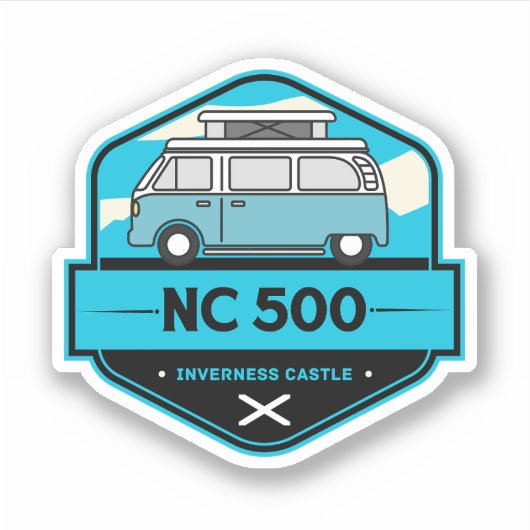 Schotland Noordkust 500 caravanroute Sticker (Voorkant)