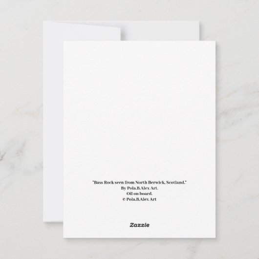 Schotland North Berwick fijn kunst olieverfschilde Feestdagenkaart (Achterkant)