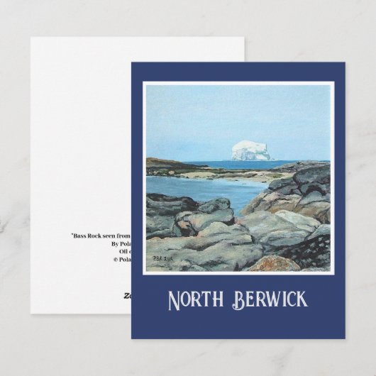 Schotland North Berwick fijn kunst olieverfschilde Feestdagenkaart (Voorkant / Achterkant)