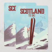 Schotland om te skiën vintage reisposter (Voorkant / Achterkant)