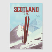 Schotland om te skiën vintage reisposter (Voorkant)
