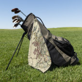 Schotland, oud, modern golfhanddoek (Groen)