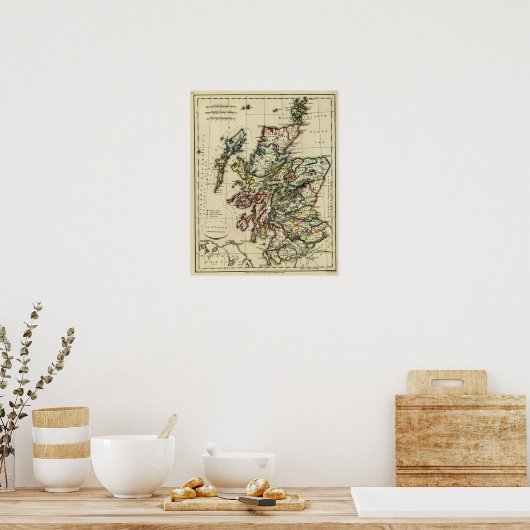 Schotland, oud, modern poster (Keuken)