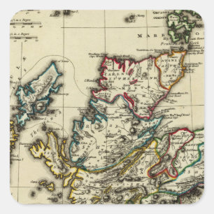 Schotland, oud, modern vierkante sticker