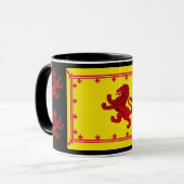 Schotland oude Rampant leeuw vlag, embleem, banner Mok (Voorkant links)