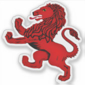 Schotland oude rode klimmende leeuw sticker (Voorkant)