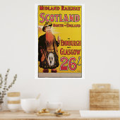 Schotland per trein en per trein Poster (Keuken)
