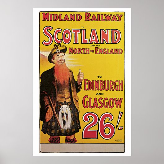 Schotland per trein en per trein Poster (Voorkant)