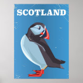 Schotland poster voor het reizen van Puffin-vogel (Voorkant)