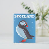 Schotland poster voor het reizen van Puffin-vogel  Briefkaart (Staand voorkant)
