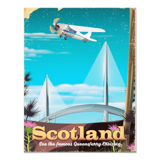 Schotland Queensferry Crossing reisposter Foto Afdruk (Voorkant)