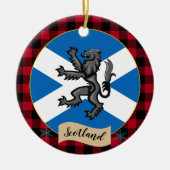 Schotland, Rampant, buffelvleid, Schotse vlag Keramisch Ornament (Voorkant)