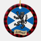 Schotland, Rampant, buffelvleid, Schotse vlag Keramisch Ornament (Achterkant)