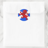 Schotland, Rampant leeuw Ronde Sticker (Tas)