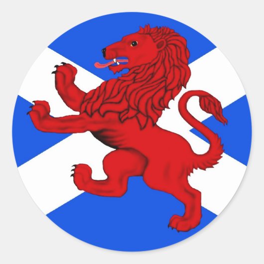 Schotland, Rampant leeuw Ronde Sticker (Voorkant)