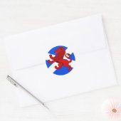 Schotland, Rampant leeuw Ronde Sticker (Envelop)