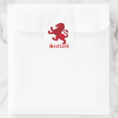 Schotland, Rampant leeuw Ronde Sticker (Tas)