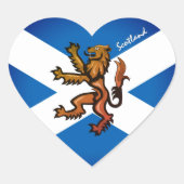  Schotland, Rampant, Schotse patriottische vlag Hart Sticker (Voorkant)