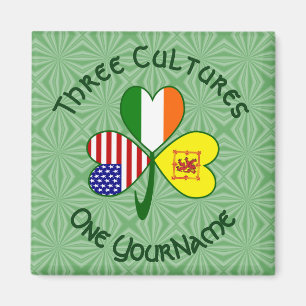 Schotland Rampant USA Ierland Vlaggen Shamrock Naa Magneet