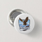Schotland reislogo ronde button 3,2 cm (Voorkant /achterkant)