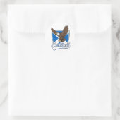 Schotland reislogo ronde sticker (Tas)