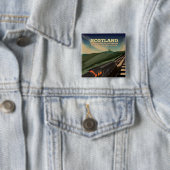 Schotland Reisposter Vierkante Button 5,1 Cm (In situ)
