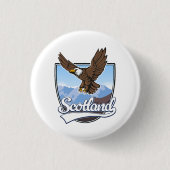 Schotland reizen logo ronde button 3,2 cm (Voorkant)