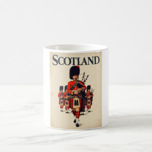  Schotland Reizen - Retro Schotse doedelzakspeler Koffiemok